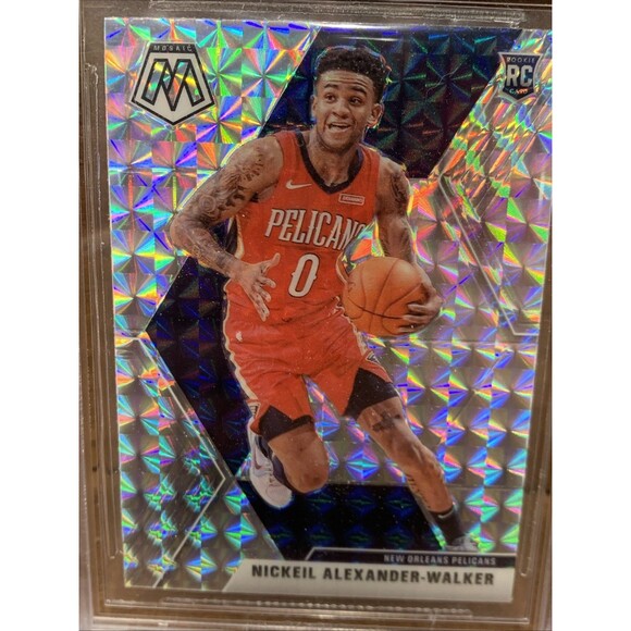 2019-20 Panini Mosaic Silver Prizm #205 Nickeil Alexander-Walker Beckett 9 Mint - Picture 2 of 5